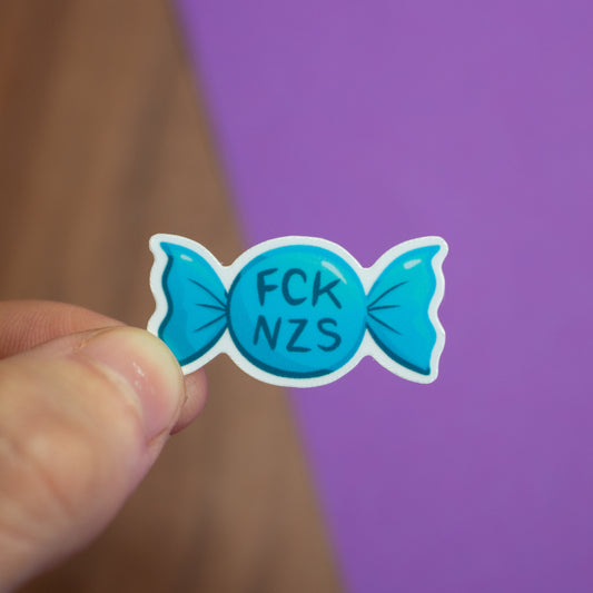 10-pack "FCK NZS" Candy Stickers