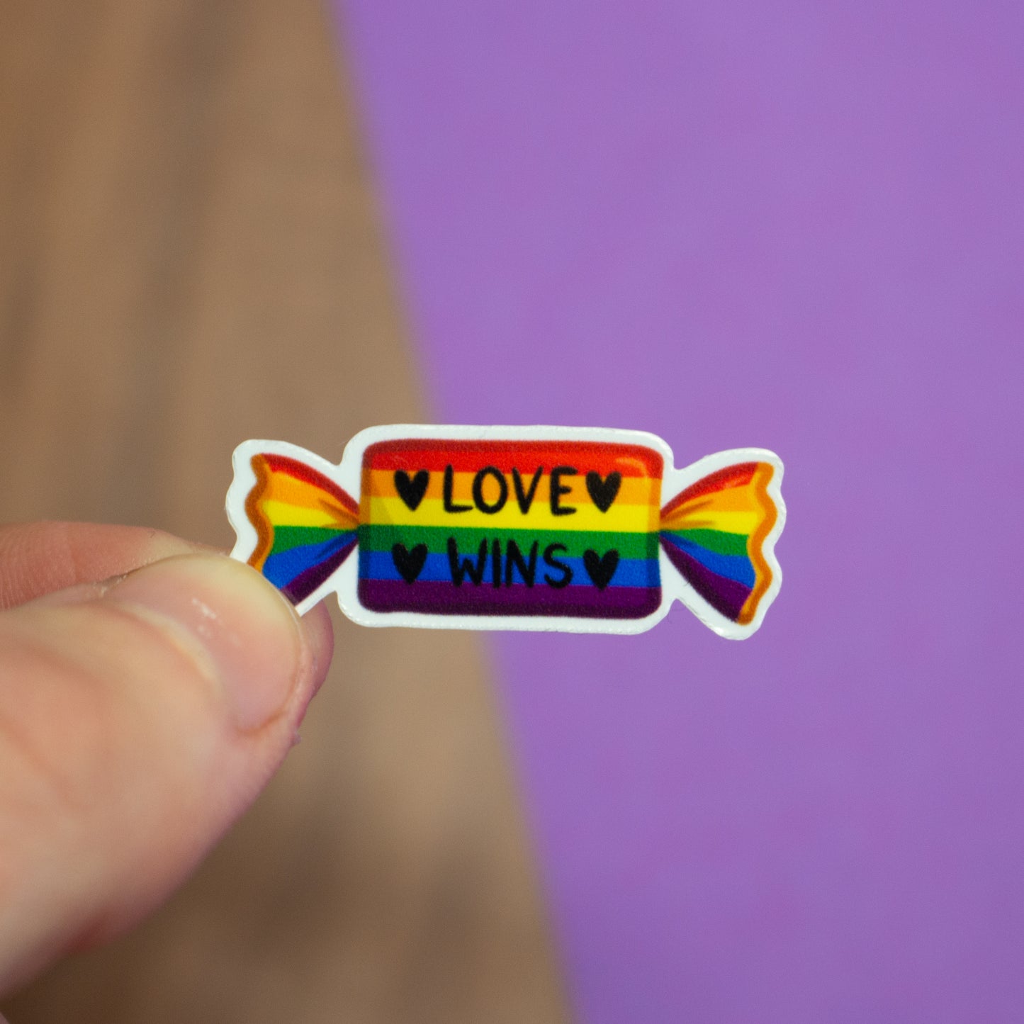Sticker Set Rainbow Candy "FCK NZS" and "LOVE WINS"