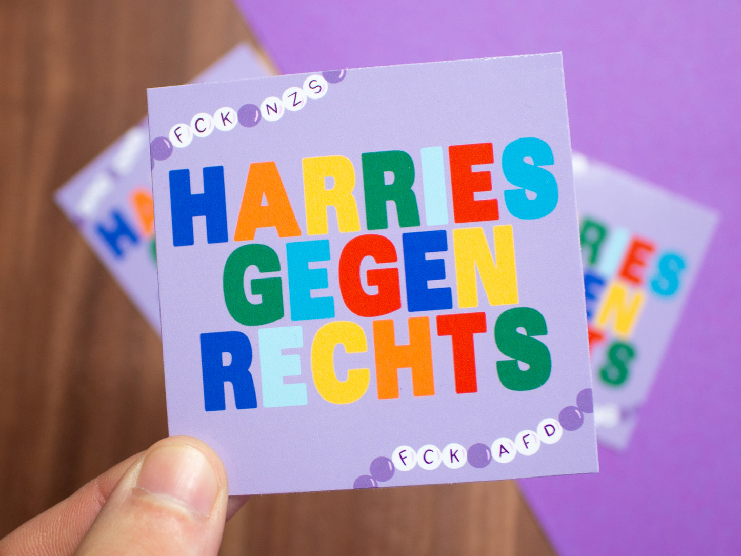Harries gegen Rechts Sticker Set
