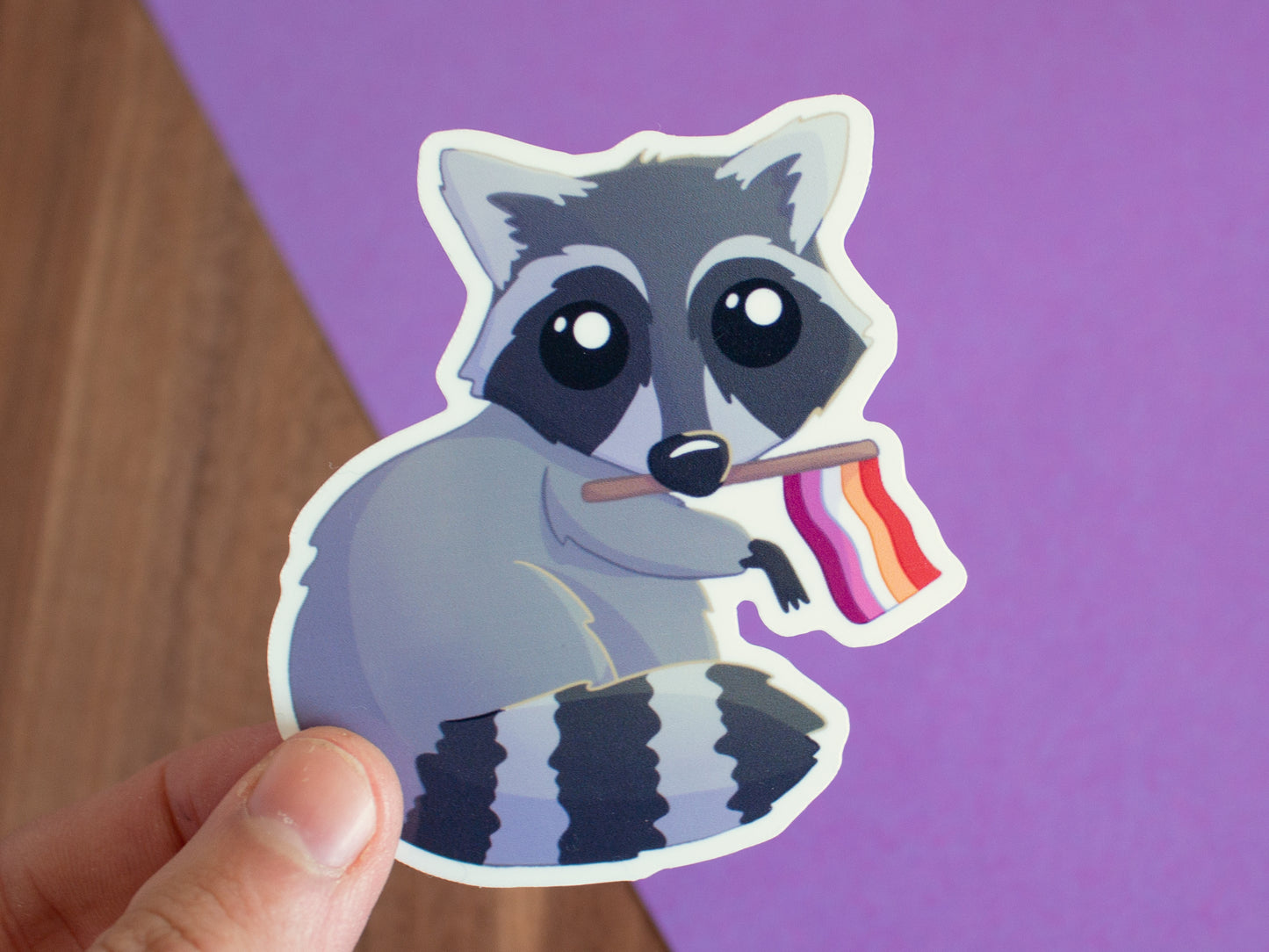 Queerer Waschbär Sticker