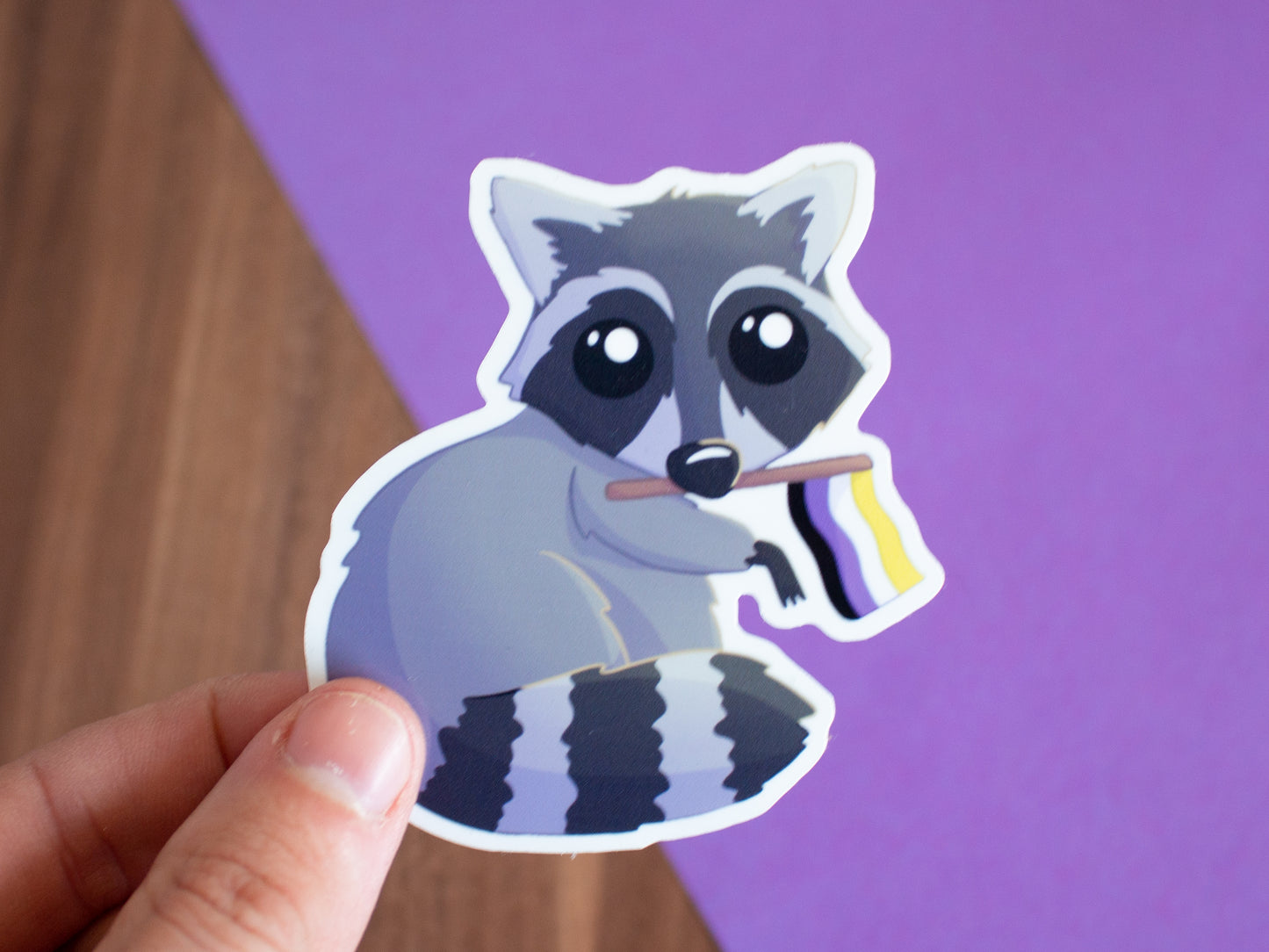 Queerer Waschbär Sticker