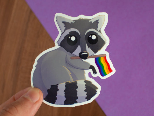 Queerer Waschbär Sticker