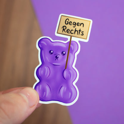 9er Set Süßigkeiten gegen Rechts Sticker
