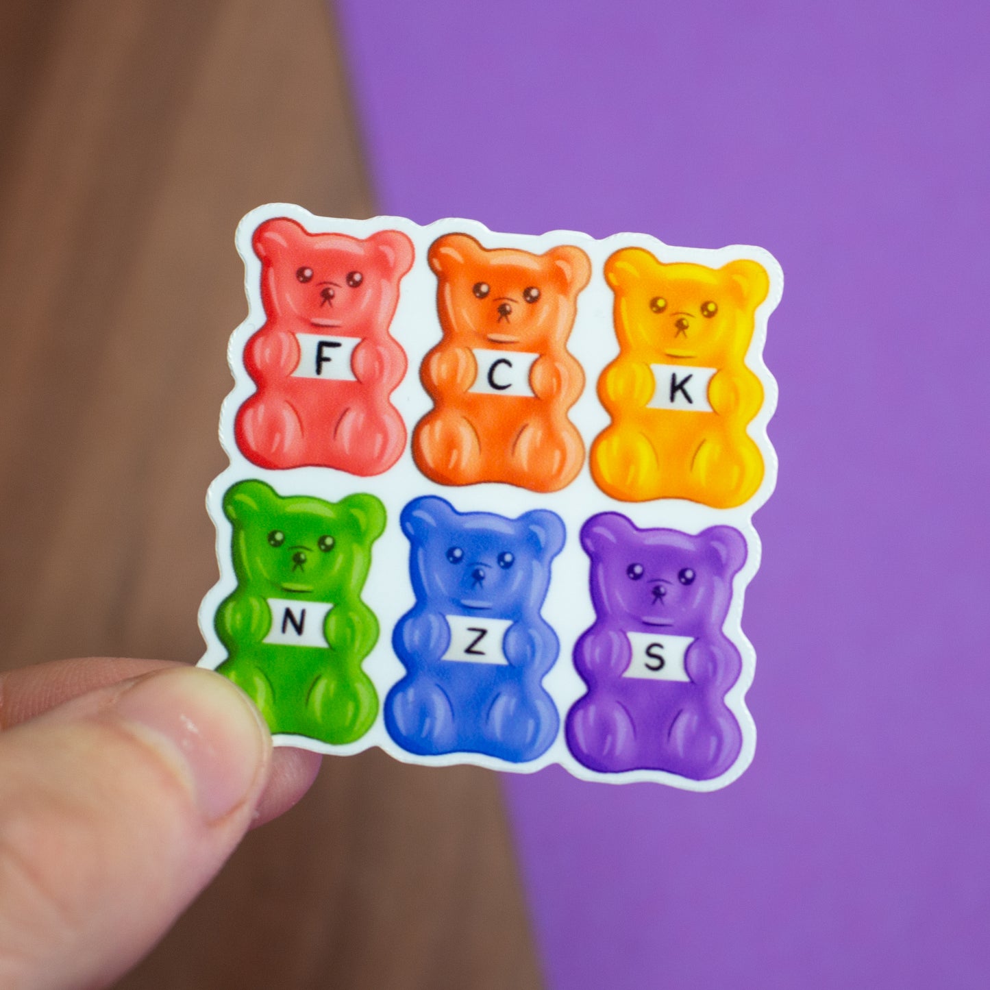 9er Set Süßigkeiten gegen Rechts Sticker