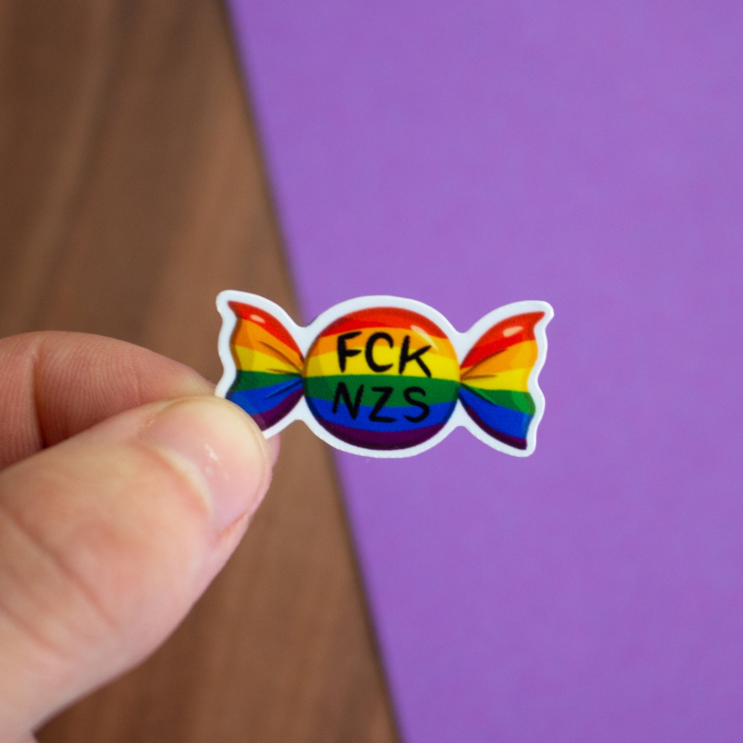 9er Set Süßigkeiten gegen Rechts Sticker