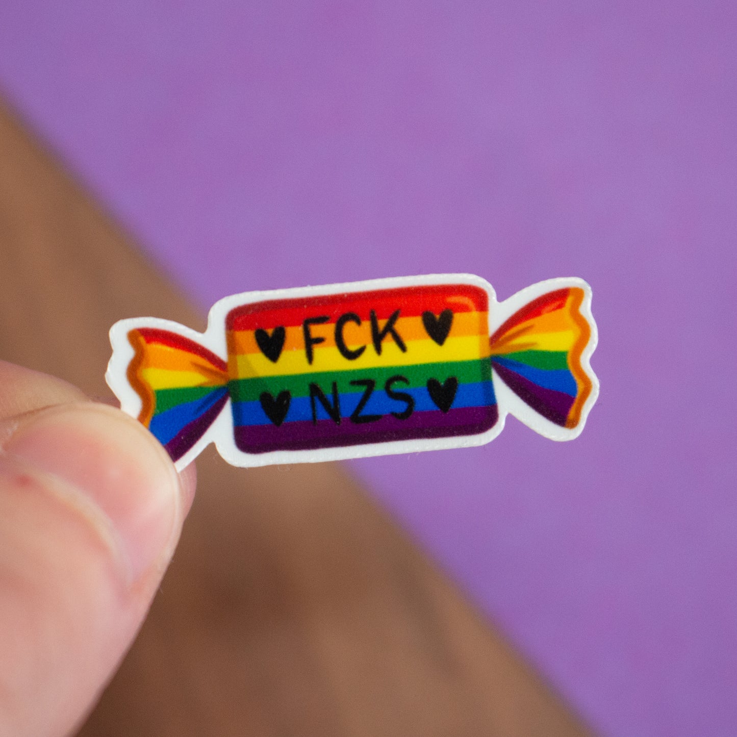 10er Set Bonbon "FCK NZS" Sticker