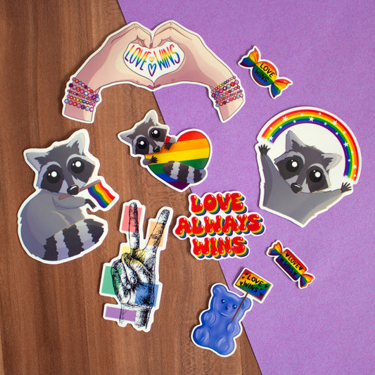 Set of 9 Pride stickers