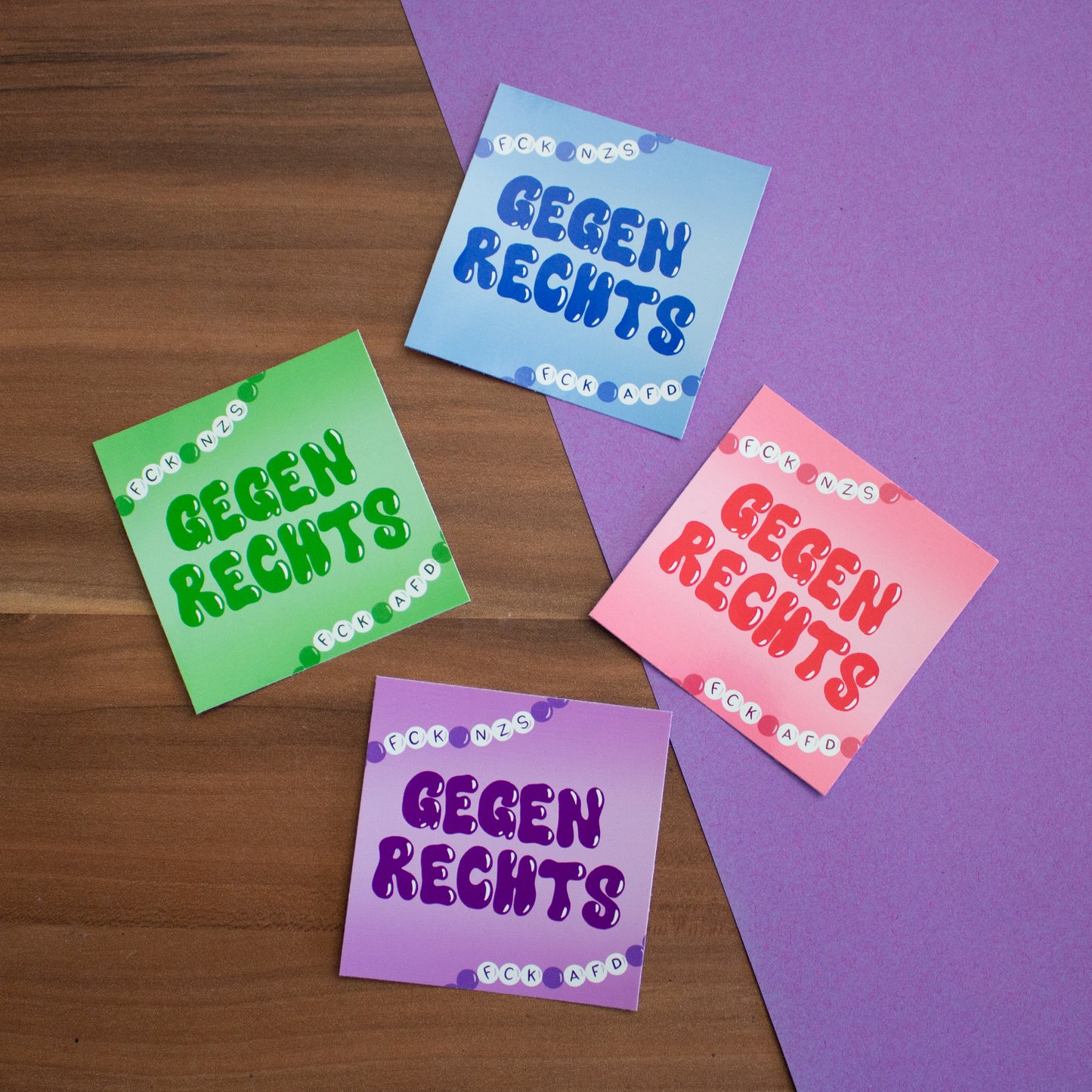 Gegen Rechts Sticker Set
