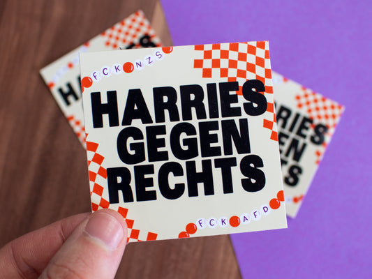 Harries gegen Rechts Sticker Set