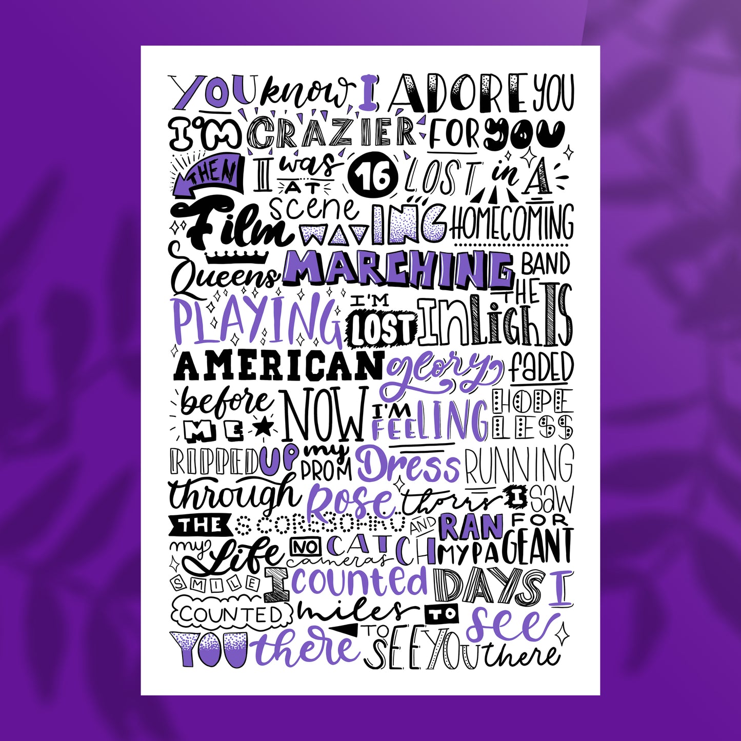 Miss Americana & The Heartbreak Prince Lyrics Poster
