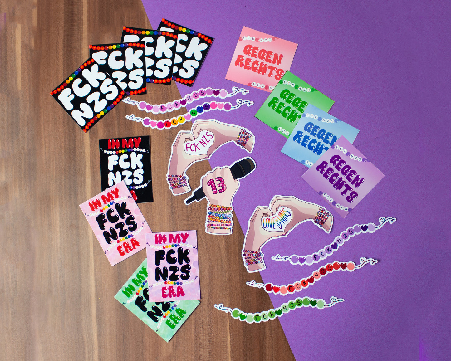 20 Sticker Swifties gegen Rechts